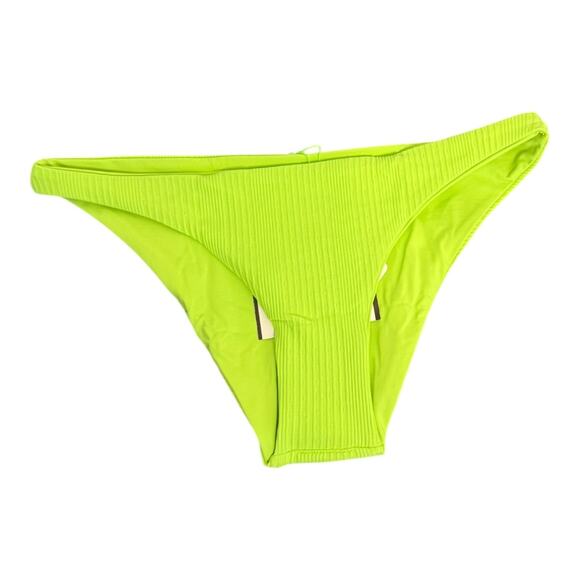 L*Space Camacho Bikini Bottom XS NWT Ribbed Lime‎ Green - Picture 1 of 7
